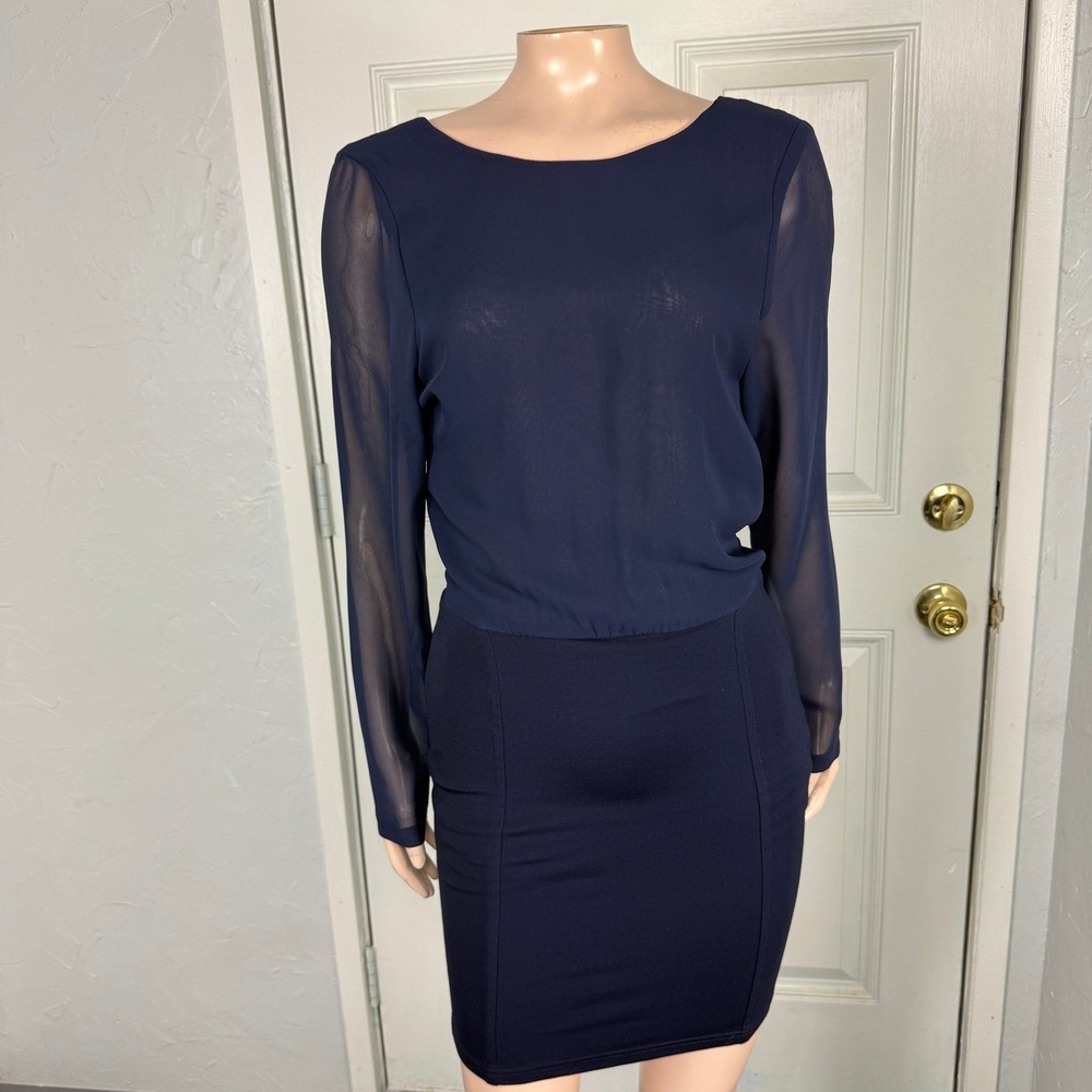 Bec & Bridge Women's Dress US 6 AUS 10 UK 10 Navy Open Back Australia Career X27